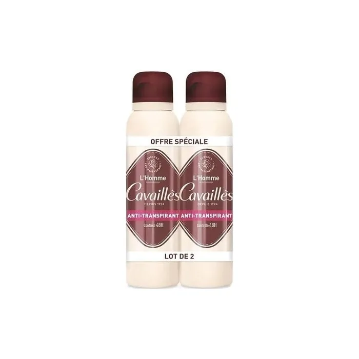 Rogé Cavaillès Absorb+ 48H Men Anti-Perspirant Spray 150ml - Pack of 2