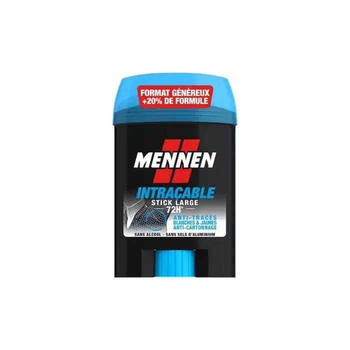 Mennen Intracable Alcohol-Free Deodorant For Men 72h Large Stick - 60 Ml