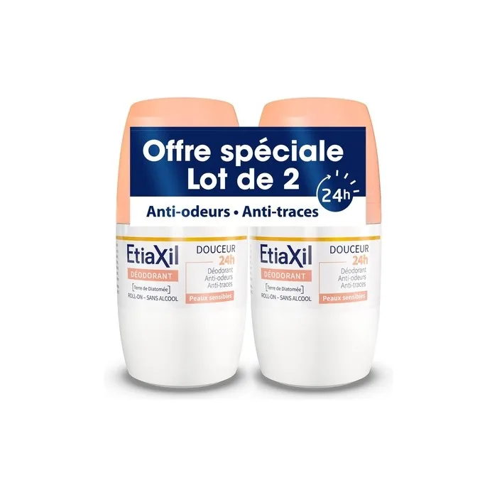 Etiaxil Gentle Deodorant 48h Roll-On 50ml - Pack of 2