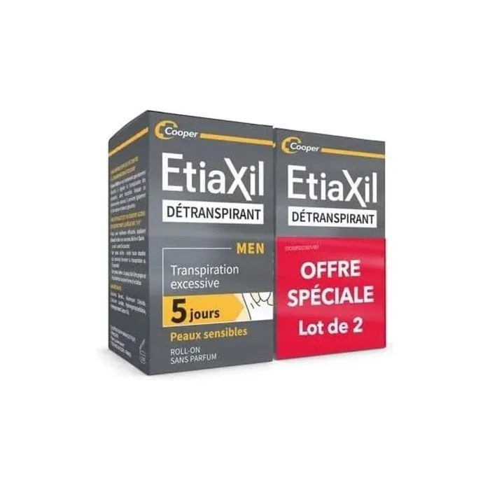 Etiaxil Antiperspirant for Men Sensitive Skin Roll-On 15ml - Pack of 2