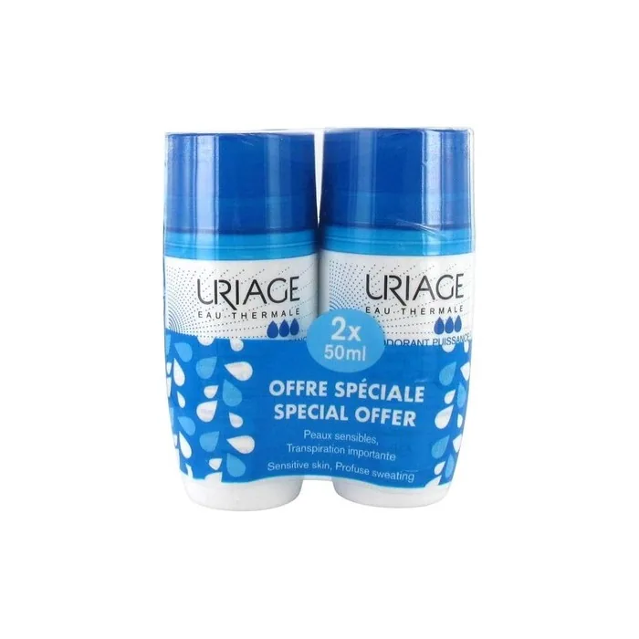 Uriage Power Roll-On Deodorant 50ml - Pack of 2