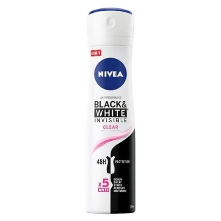 Nivea Invisible Black & White Antiperspirant Spray 48h Clear 150ml
