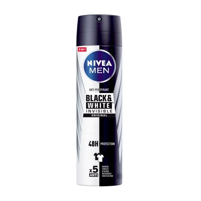 NIVEA Men Black & White Invisible Original Antiperspirant Spray 150ml