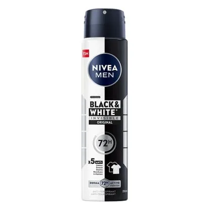 Nivea Men Black & White Invisible Original Antiperspirant Spray 250ml