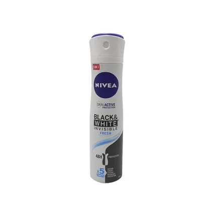 NIVEA Women's Deodorant Spray Invisible For Black & White Fresh 150ml