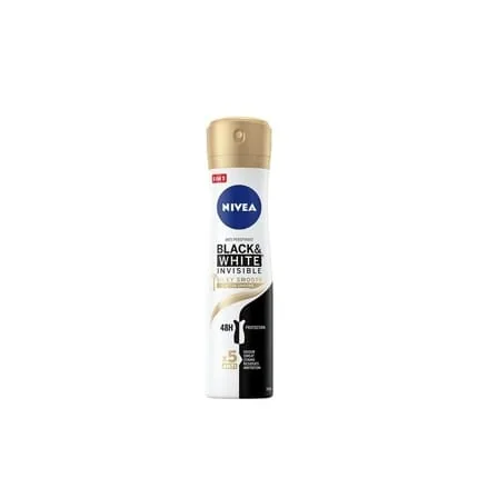 Nivea Black & White Invisible Silk Smooth Women's Deodorant Spray 48hr Protection 150ml