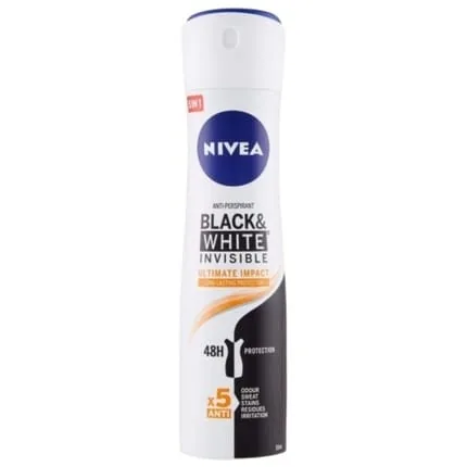 Men Black & White Invisible Anti-perspirant Deodorant Spray 125ml