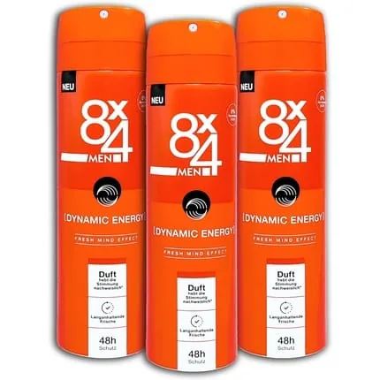 8X4 Deo Spray Men No.20 Dynamic Energy Deodorant 150ml