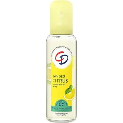 CD BIO Deodorant Spray 'Citrus' 75ml Aluminum-Free Long-Lasting Protection for 24 Hours Vegan Skincare Product Suitable for Sensitive Skin