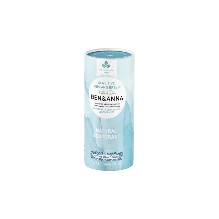 Ben&Anna Natural Deodorant Sensitive Deo Papertube Highland Breeze 40g