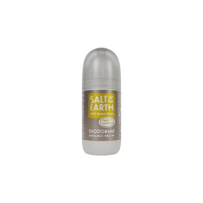 Salt Of The Earth Amber & Sandalwood Natural Rollon Deodorant 75 Ml Refillable