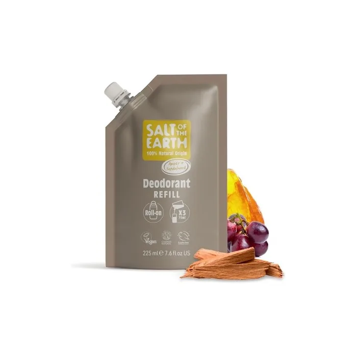 Salt Of The Earth Natural Deodorant Roll On Refill Pouch - Amber