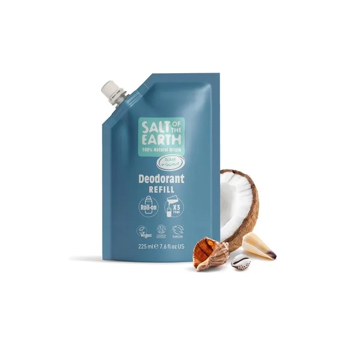 Salt Of The Earth Natural Deodorant Roll On Refill Pouch - Ocean
