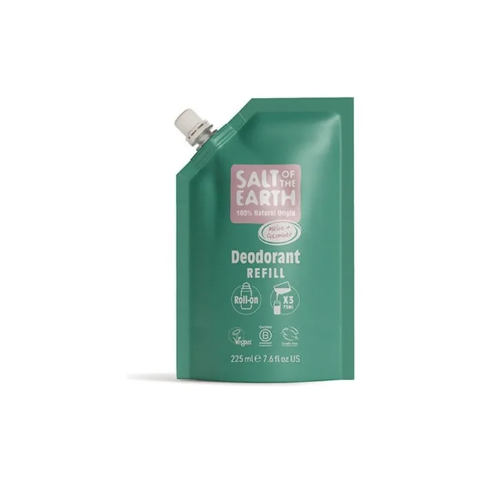 Salt of the Earth Melon & Cucumber Natural Deodorant Roll-On Refill 225ml