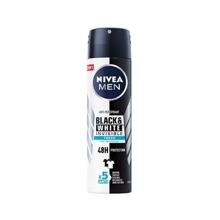 Nivea Men Black & White Invisible Fresh Antiperspirant Spray 150ml