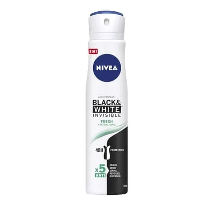 Nivea Black & White Invisible Fresh Antiperspirant Spray 250ml