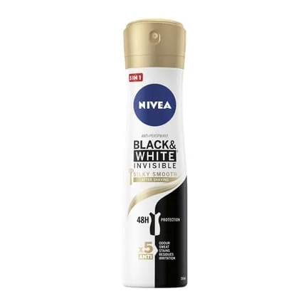 Nivea Black & White Invisible Silky Smooth Antiperspirant Spray 250ml