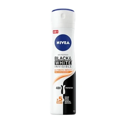 Nivea Black & White Invisible Ultimate Impact Female Antiperspirant Spray 150ml