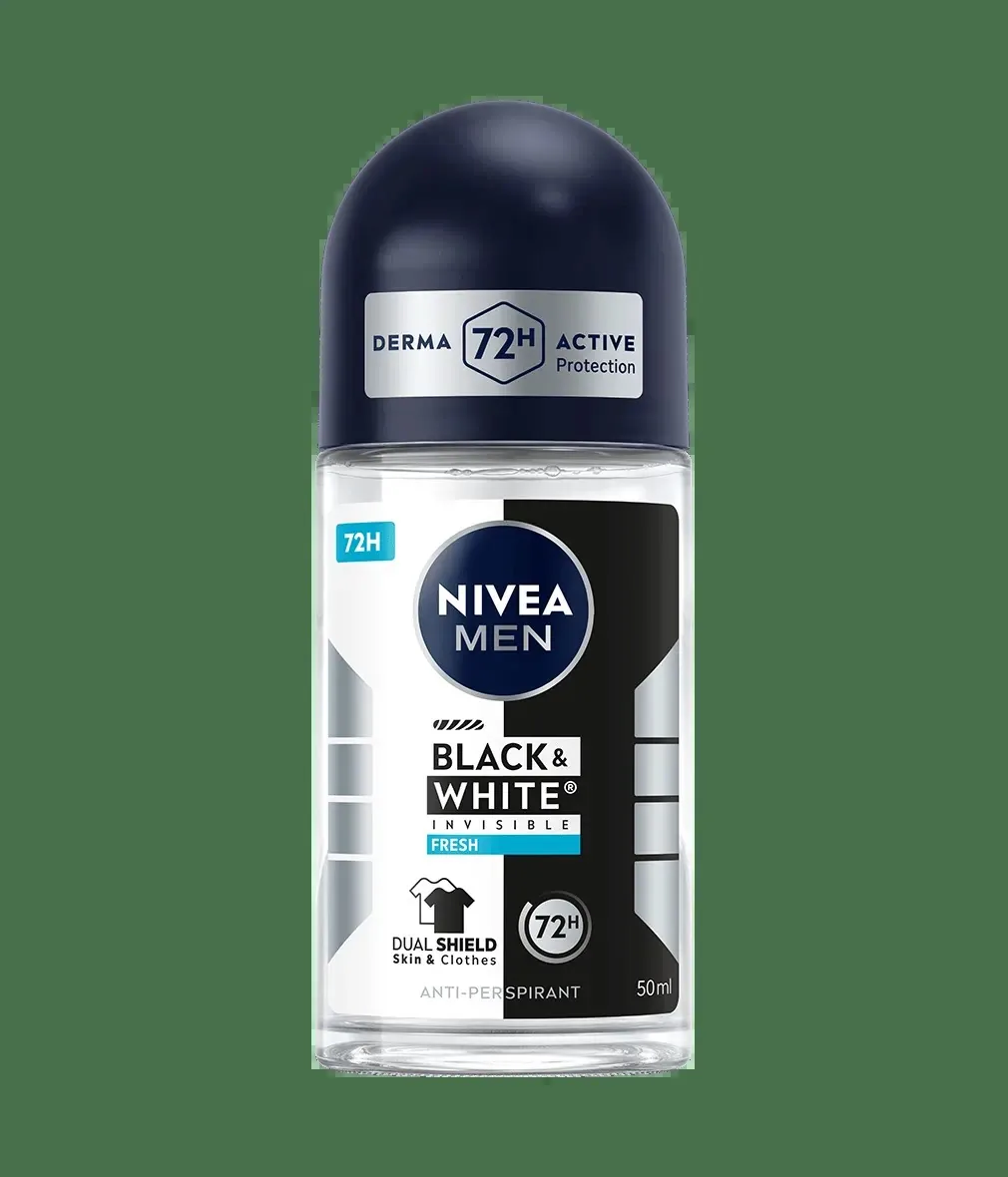 NIVEA MEN Black & White Invisible Fresh Antiperspirant Roll-On 50ml