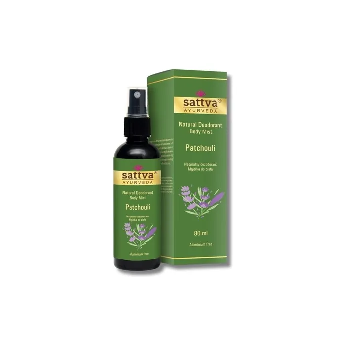 Sattva Ayurveda Natural Deodorant Spray Patchouli 80ml Sensual Scent For Women Body Spray With Plant Extracts Deodorant For Ladies