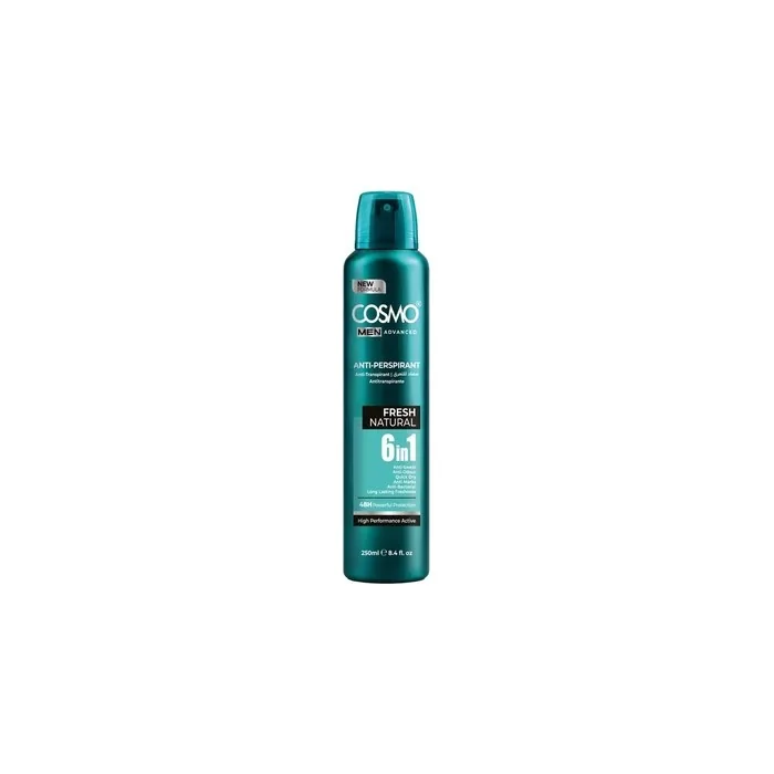 Cosmo Roll-On Men Advanced Antiperspirant Deodorant Spray Fresh Natural 250ml