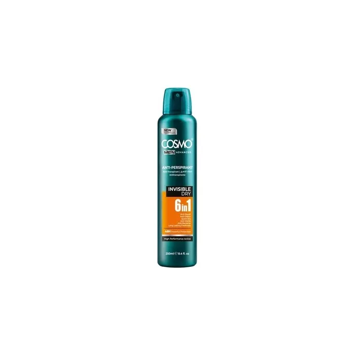 Cosmo Roll-On Men Advanced Antiperspirant Deodorant Spray Invisible Dry 250ml