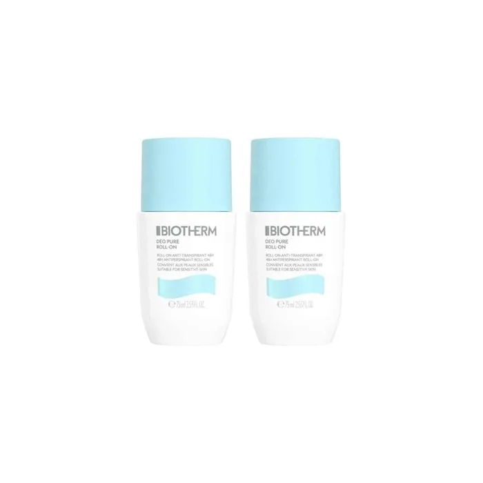 Biotherm Deo Pure Antiperspirant Roll-On 75ml - Pack of 2