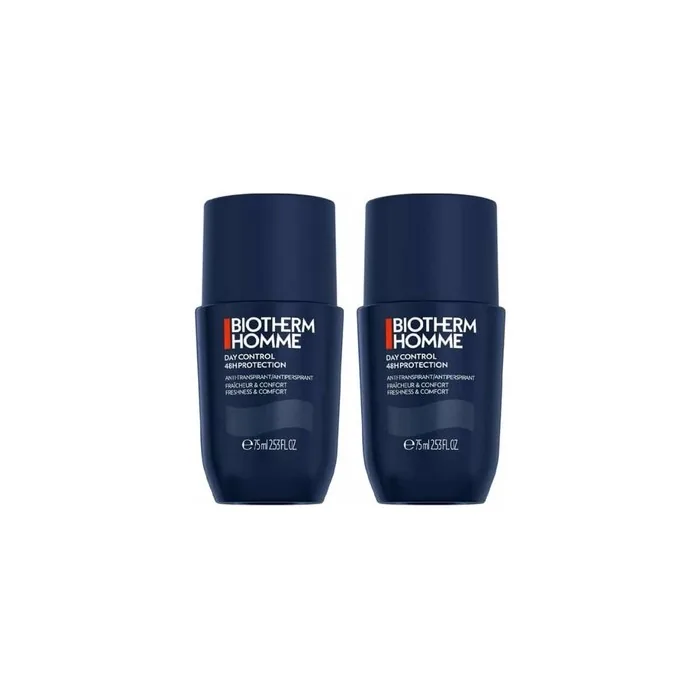 Biotherm Homme Day Control Roll-On Deodorant 75ml - Pack of 2
