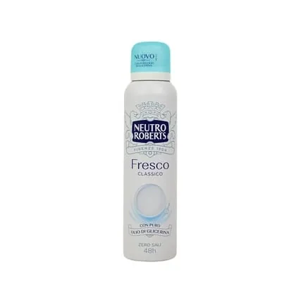 Neutro Roberts Classic Fresh Deodorant Spray with Pure Glycerin Oil for Men and Women 150ml 48h Classic