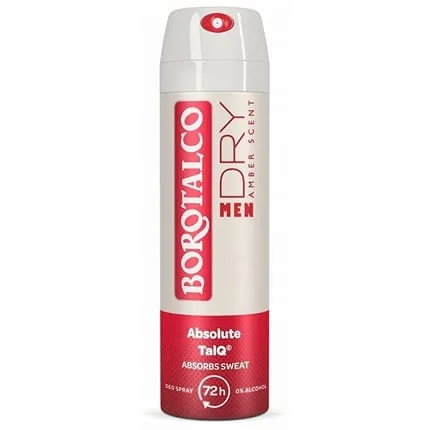 Borotalco Men Dry Amber Deodorant Spray 150 Ml