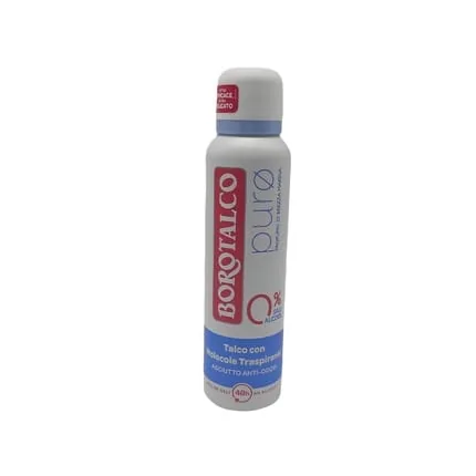 Borotalco Deodorant Spray Pure Sea Breeze with Talc and Breathable Molecules Alcohol and Aluminum-Free Dry and Odor-Blocking 48h Effectiveness Sea Scent