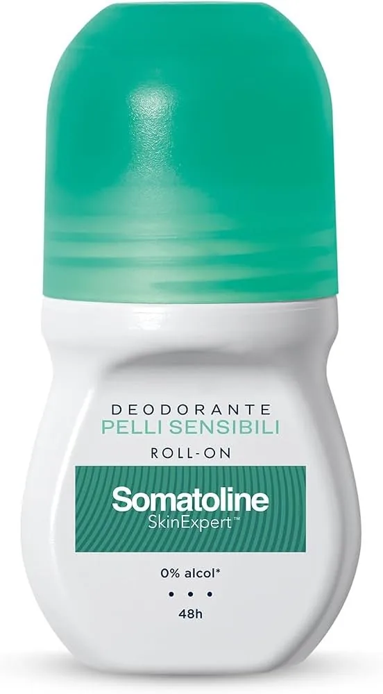Somatoline SkinExpert Roll-On Deodorant for Sensitive Skin 50ml - 48h Antiperspirant Protection, Alcohol-Free