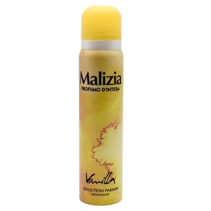 MALIZIA Vanilla Deodorant 100ml Spray - Female and Unisex Deodorant