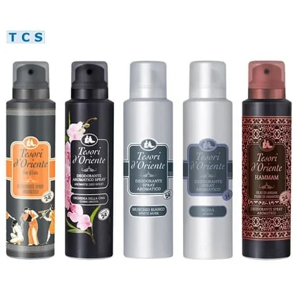 TESORI D'ORIENTE Deodorant Spray in 5 Exotic Scents 150ml