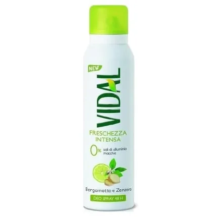Vidal Deodorant Spray 150ml Bergamot And Ginger