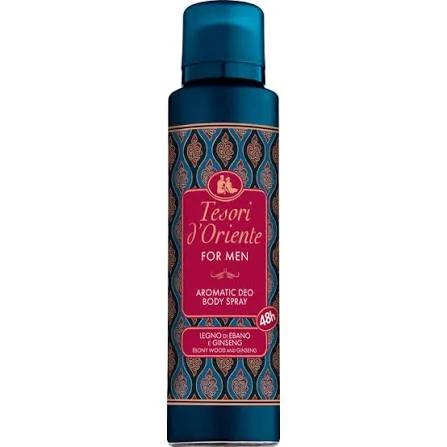 Tesori D'Oriente Deodorant Men Di Ebano 150 Ml Effective Allday Protection With A Pleasant Feeling Of Cleanliness And Freshness