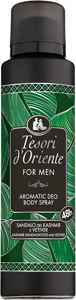 Tesori D'Oriente Deodorant Men Sandal 150 Ml Effective Allday Protection With A Pleasant Feeling Of Cleanliness And Freshness