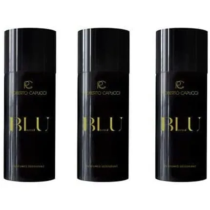 Roberto Cappucci Blue Water Perforated Deodorant 150ml - Pack of 3
