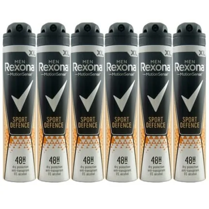 Rexona Sport Defence Deodorant Spray 200ml - Pack of 6