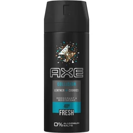 Axe Collision Leather & Cookies Deodorant Spray Aluminum Free 150ml