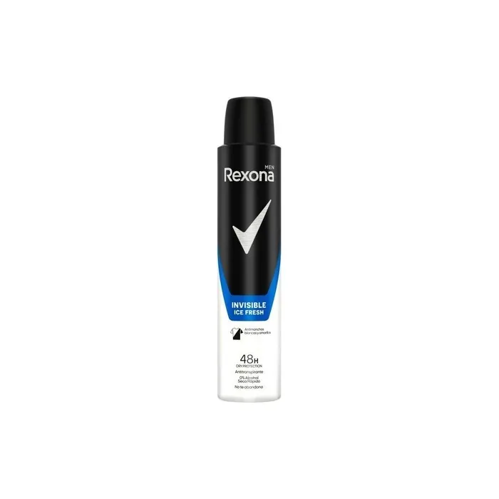 Rexona Men Invisible Deodorant On Black & White Clothes Antiperspirant 48h Spray 200 Ml