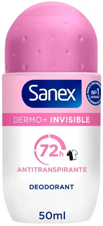 Sanex Dermo+ Invisible 72H Antiperspirant Roll-On 50ml