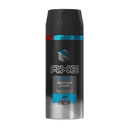 Axee Ice Chill Deodorant Frozen Mint And Lemon 150ml Spray Men's Deodorant