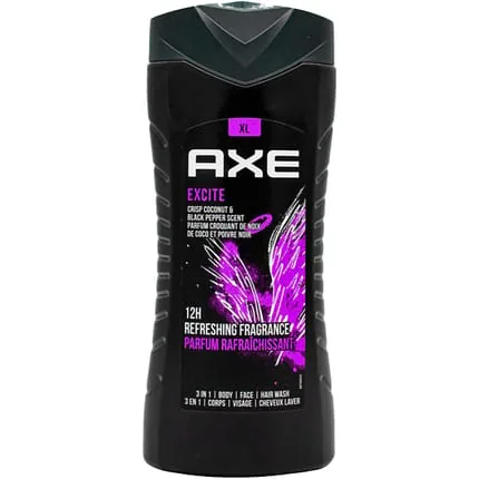 Axt XL 13.5oz Excite Crisp Coconut Black Pepper 3 in 1 Body Face & Hair Wash
