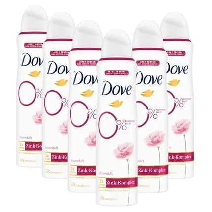 Dove Rose Scent Deodorant Spray with Nourishing Zinc Complex 0% Aluminum 150ml