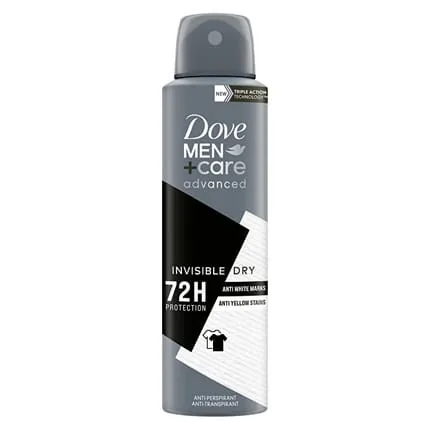 Dove Invisible Dry Antiperspirant Spray For Men 150 Ml Advanced 72h Protection