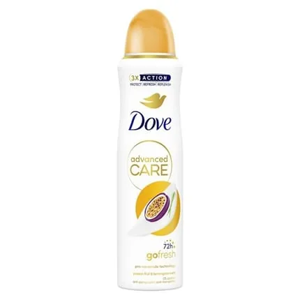Dove Advanced Care Antiperspirant Spray Passion Fruit & Lemongrass 150 Ml 72h Protection