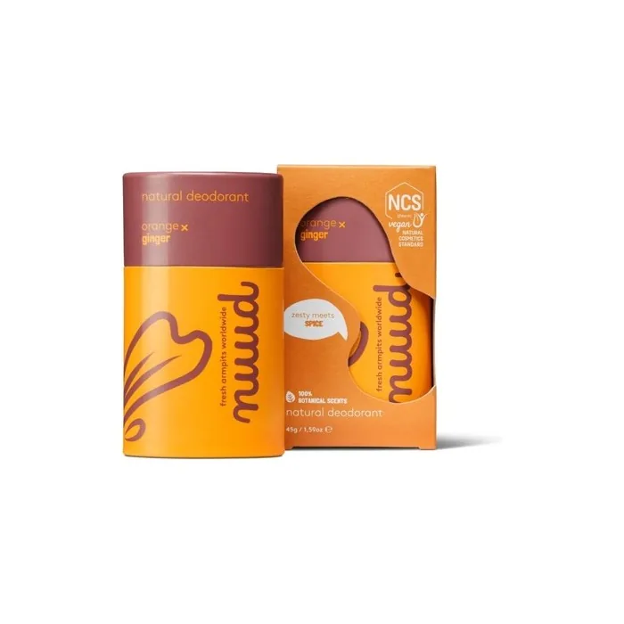 Nuud Natural Vegan Deodorant Orange X Ginger Stick