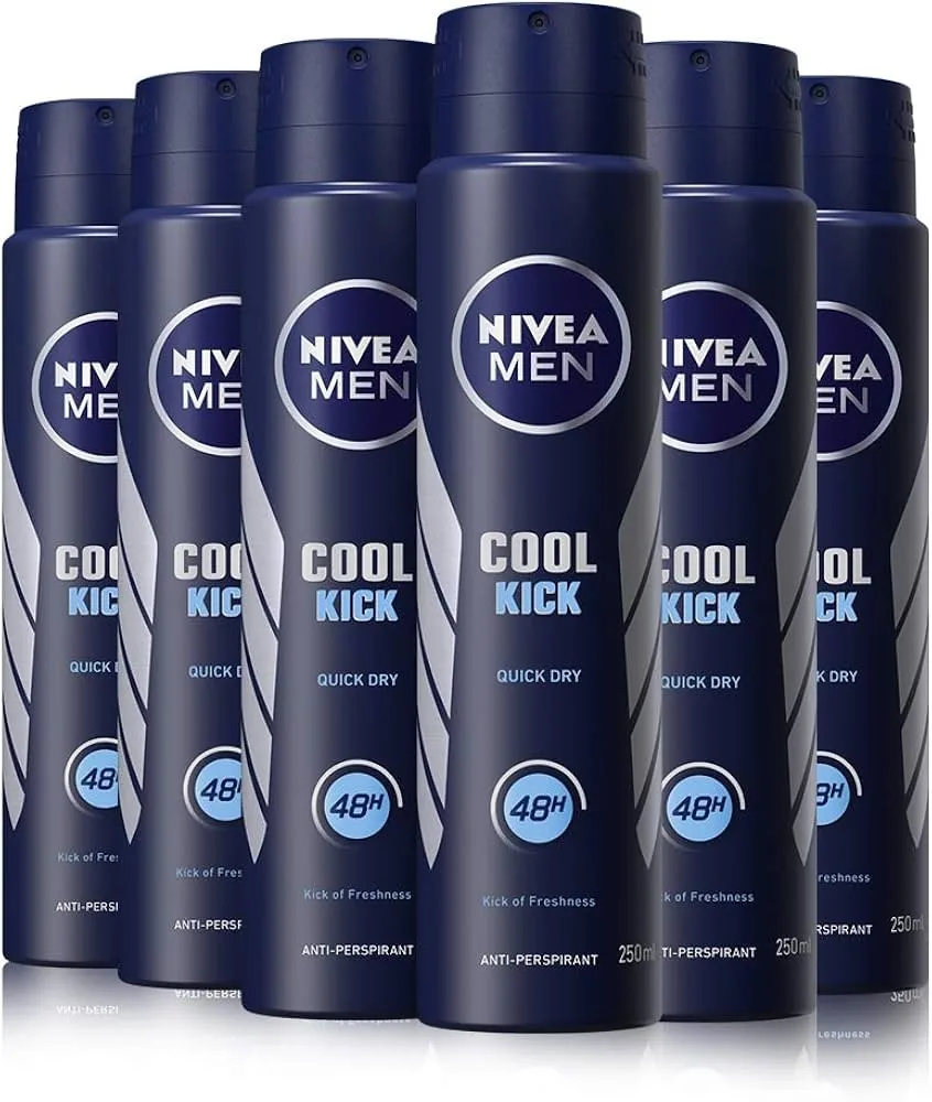 NIVEA Fresh Kick Deodorant for Men 150ml - Pack of 6