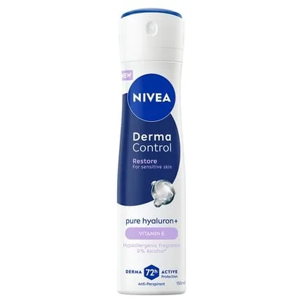 NIVEA Derma Control Restore Antiperspirant Spray for Women 150ml - 72 Hour Protection